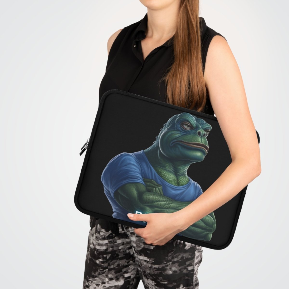 Goated Goods - Bruh Pepe - Laptop Sleeve - Black - 17"