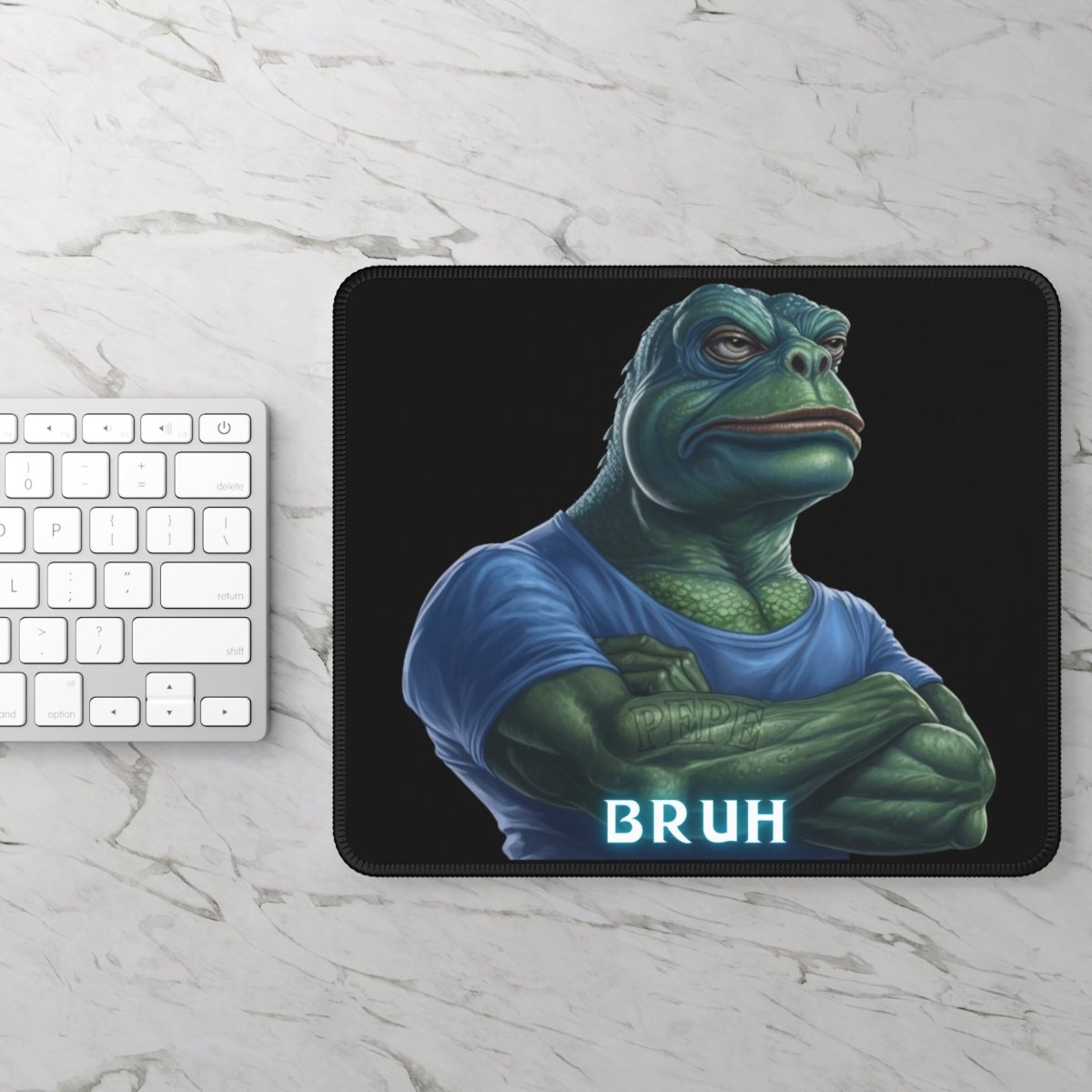 Goated Goods - Bruh Pepe - Mouse Pad - Rectangle - 9" × 7"