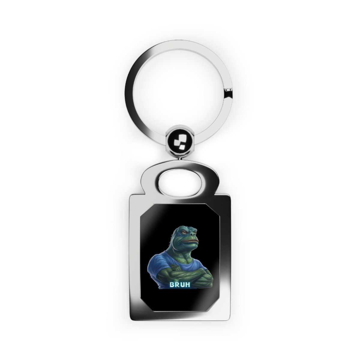 Goated Goods - Bruh Pepe - Silver Keyring - One size - Glossy