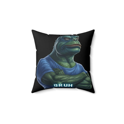 Goated Goods - Bruh Pepe - Square Pillow - 14" × 14" -