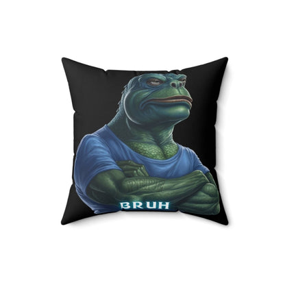 Goated Goods - Bruh Pepe - Square Pillow - 16" × 16" -