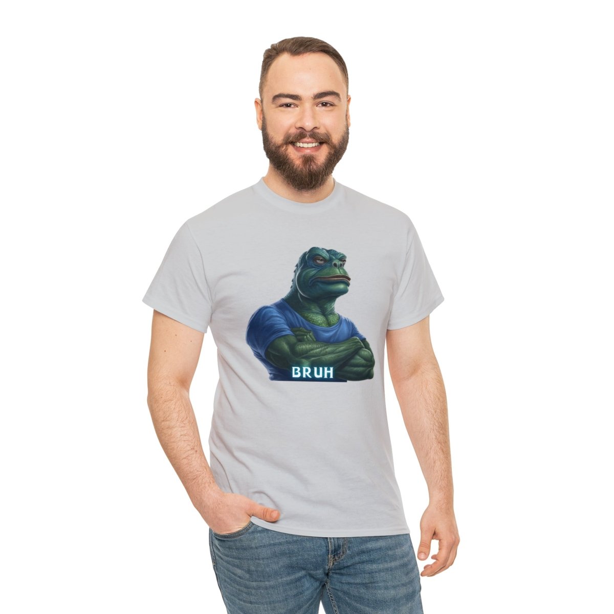 Goated Goods - Bruh Pepe - Unisex T-shirt - Ice Grey - S