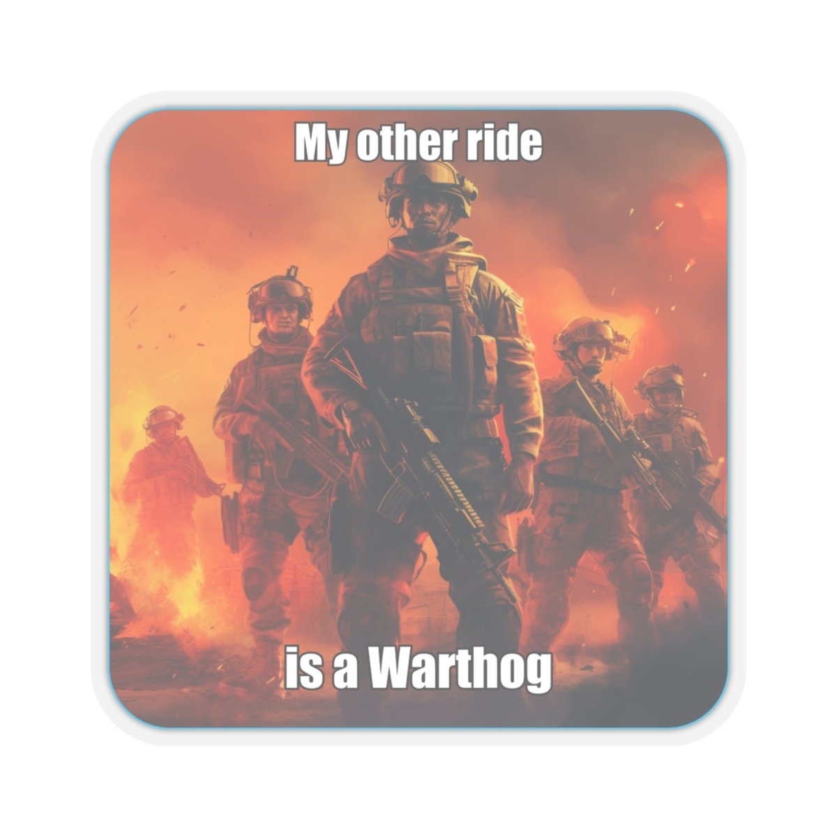 Goated Goods - Call of Duty - My other ride is a Warthog - Kiss-Cut Transparent Sticker - 2" × 2" - Transparent