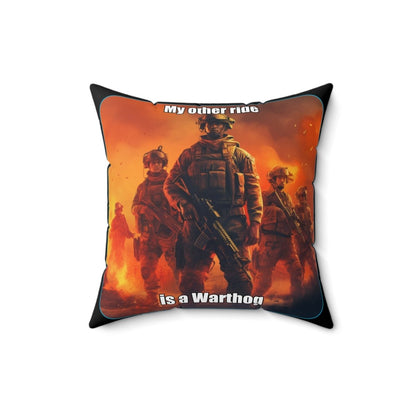 Goated Goods - Call of Duty - My other ride is a Warthog - Square Pillow - 16" × 16" -