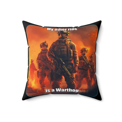 Goated Goods - Call of Duty - My other ride is a Warthog - Square Pillow - 18" × 18" -