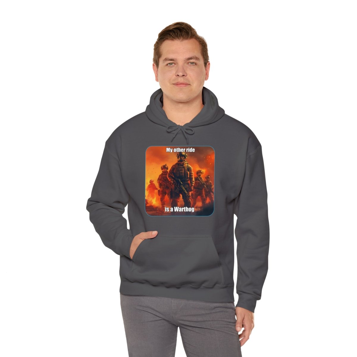 Goated Goods - Call of Duty - My other ride is a Warthog - Unisex Hoodie - Charcoal - S