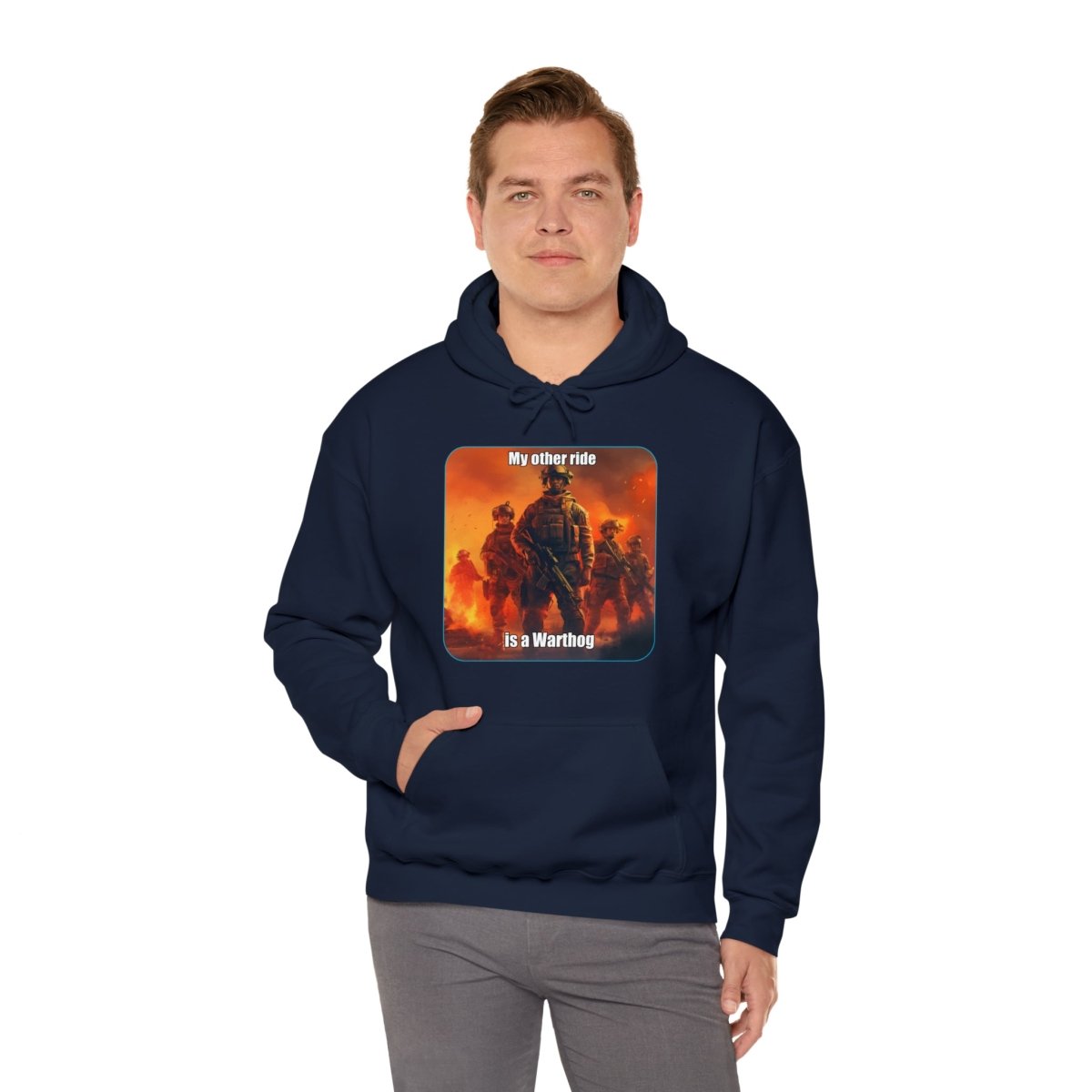 Goated Goods - Call of Duty - My other ride is a Warthog - Unisex Hoodie - Navy - S