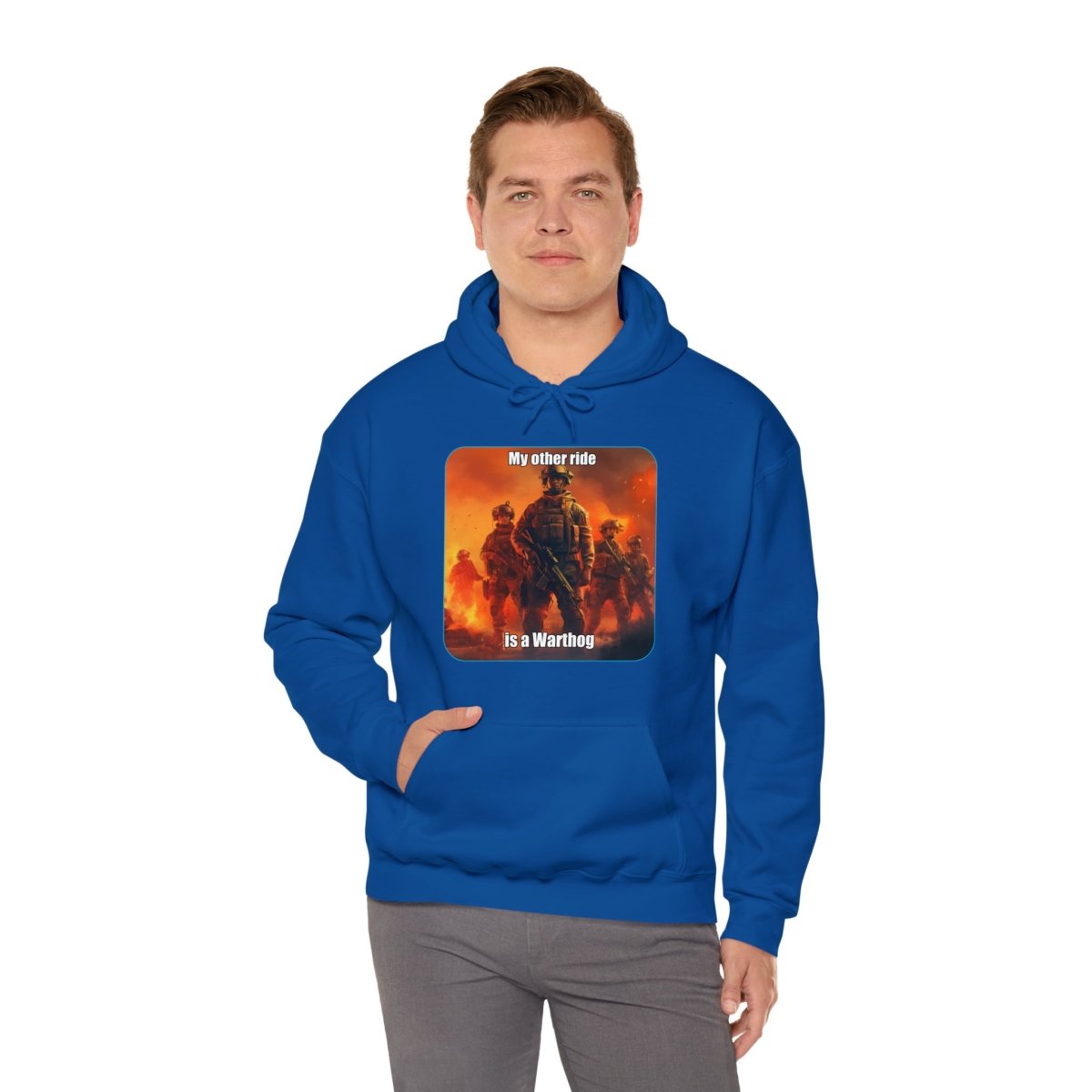 Goated Goods - Call of Duty - My other ride is a Warthog - Unisex Hoodie - Royal - S