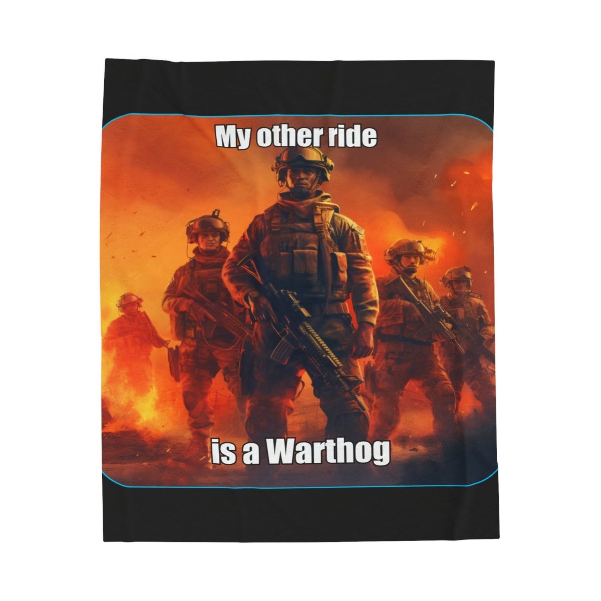 Goated Goods - Call of Duty - My other ride is a Warthog - Velveteen Plush Blanket - 30" × 40" -