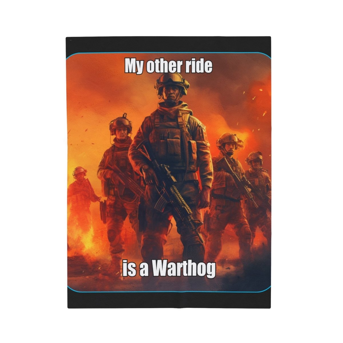 Goated Goods - Call of Duty - My other ride is a Warthog - Velveteen Plush Blanket - 50" × 60" -