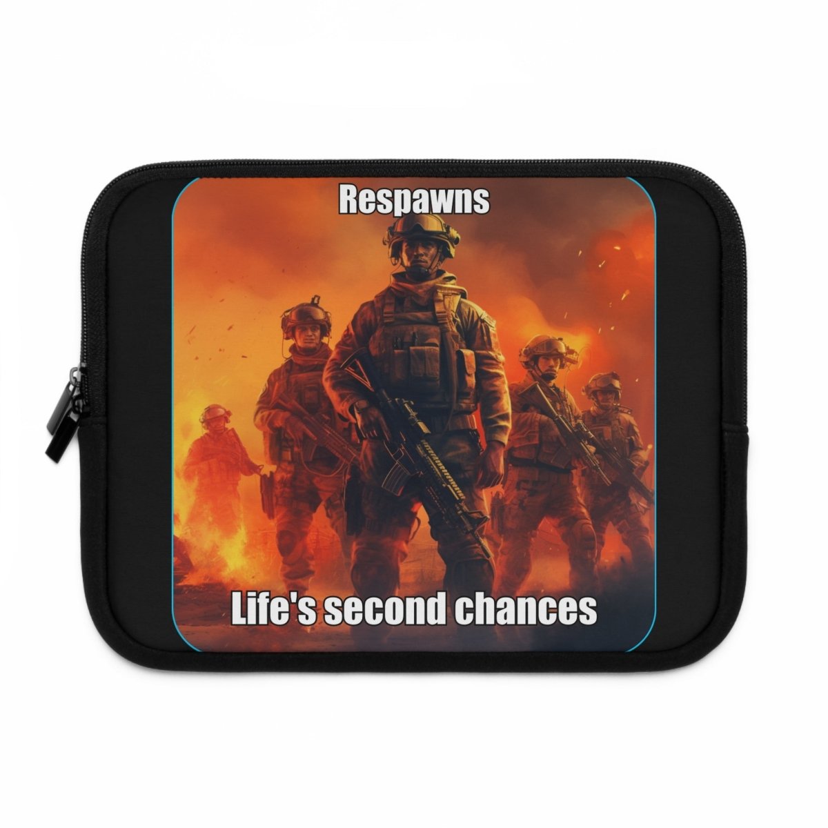 Goated Goods - Call of Duty - Respawns are life's second chances - Laptop Sleeve - Black - 10"