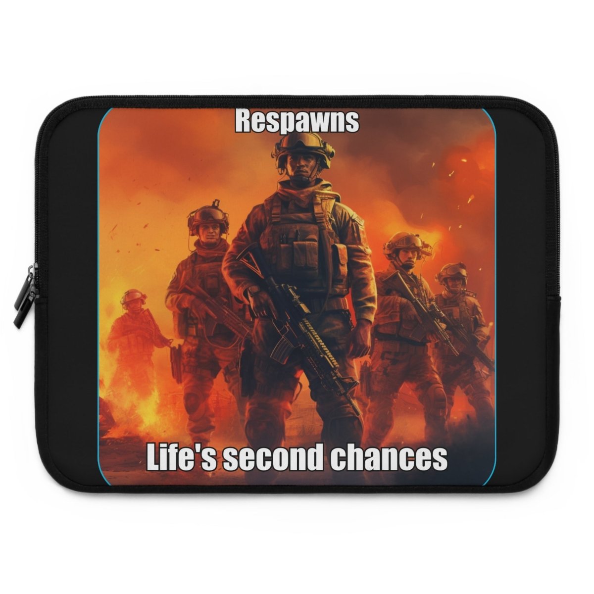 Goated Goods - Call of Duty - Respawns are life's second chances - Laptop Sleeve - Black - 15"