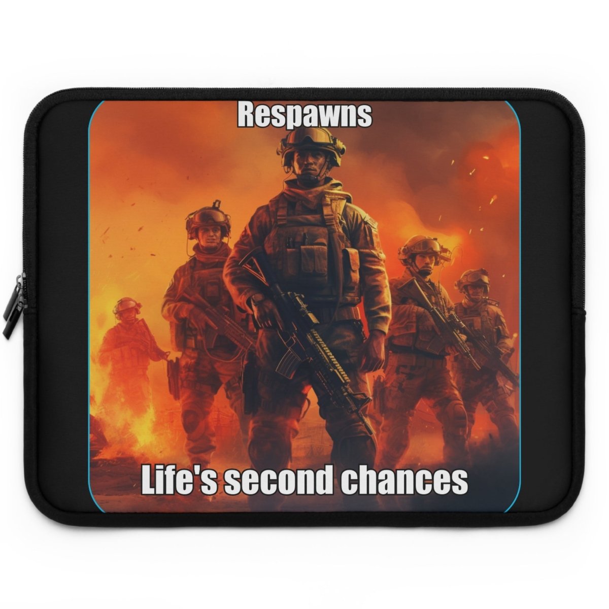 Goated Goods - Call of Duty - Respawns are life's second chances - Laptop Sleeve - Black - 17"