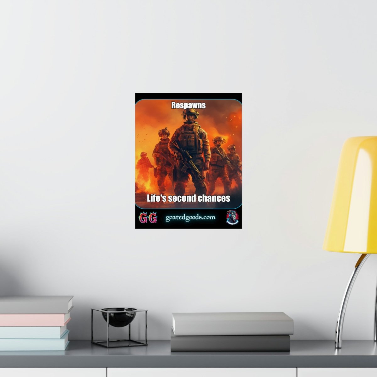 Goated Goods - Call of Duty - Respawns are life's second chances - Matte Vertical Poster - 11″ x 14″ - Matte