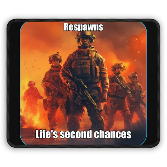 Goated Goods - Call of Duty - Respawns are life's second chances - Mouse Pad - Rectangle - 9" × 7"