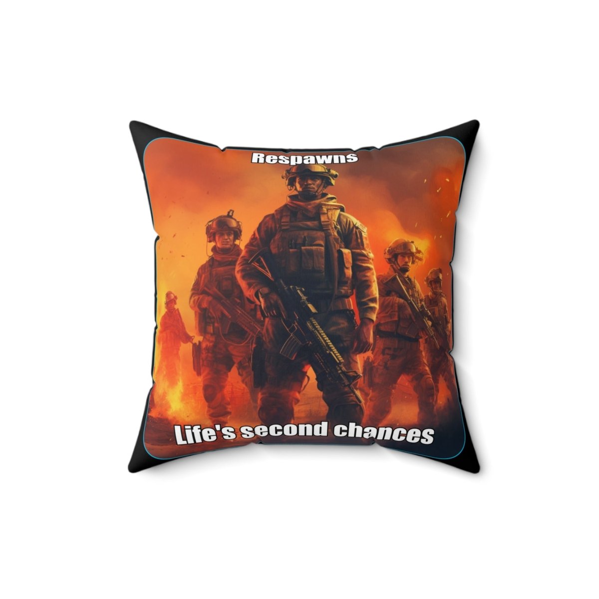 Goated Goods - Call of Duty - Respawns are life's second chances - Square Pillow - 16" × 16" -