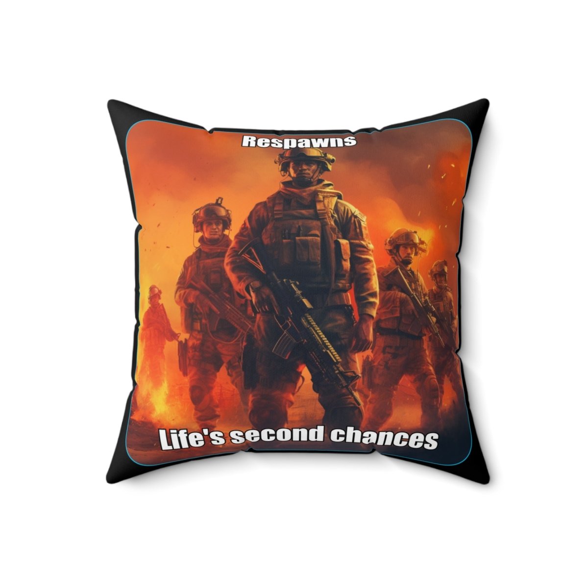 Goated Goods - Call of Duty - Respawns are life's second chances - Square Pillow - 18" × 18" -