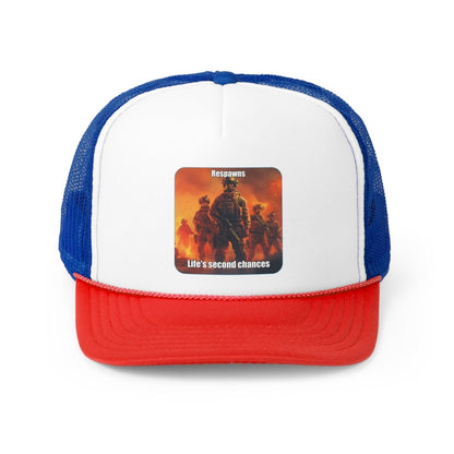 Goated Goods - Call of Duty - Respawns are life's second chances - Trucker Hat - Blue/Red - One size