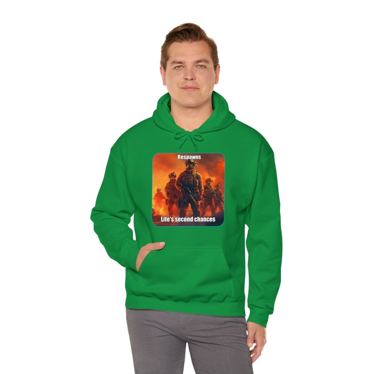 Goated Goods - Call of Duty - Respawns are life's second chances - Unisex Hoodie - Irish Green - S