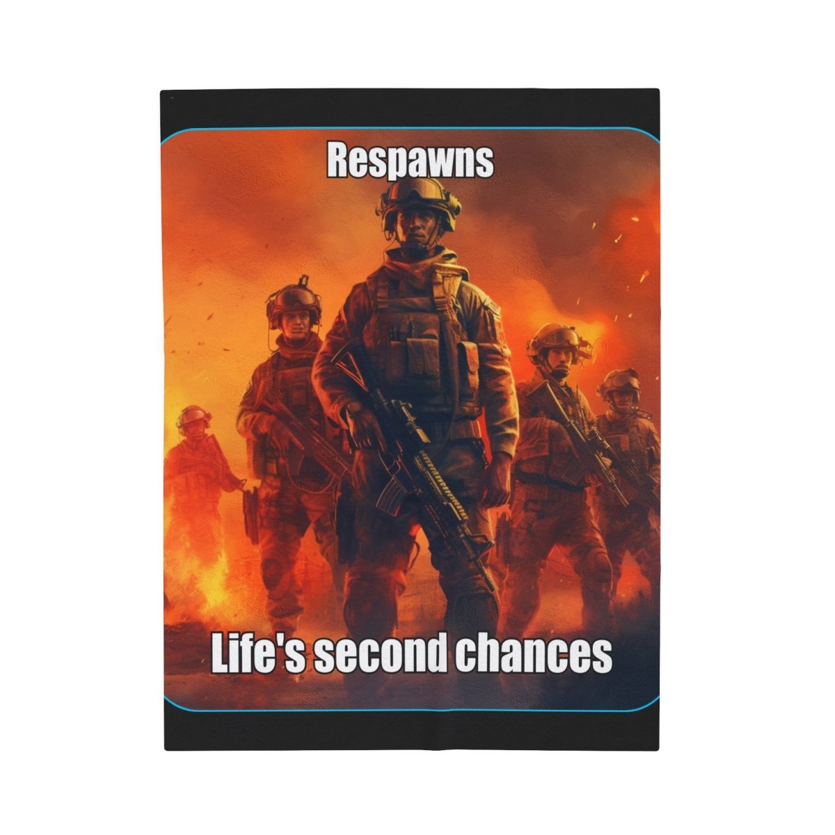 Goated Goods - Call of Duty - Respawns are life's second chances - Velveteen Plush Blanket - 50" × 60" -