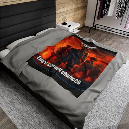 Goated Goods - Call of Duty - Respawns are life's second chances - Velveteen Plush Blanket - 50" × 60" -