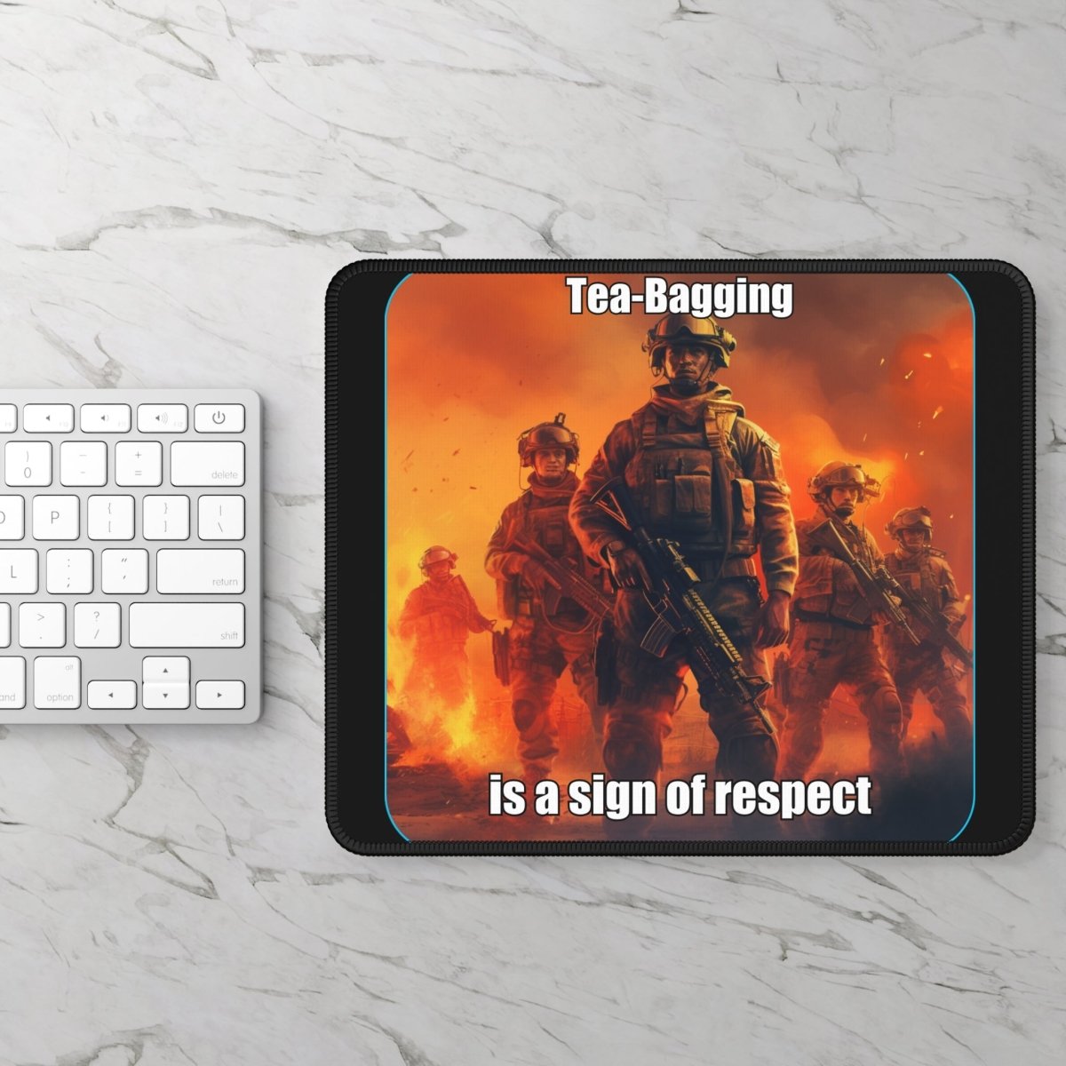 Goated Goods - Call of Duty - Tea-Bagging is a sign of respect - Mouse Pad - Rectangle - 9" × 7"