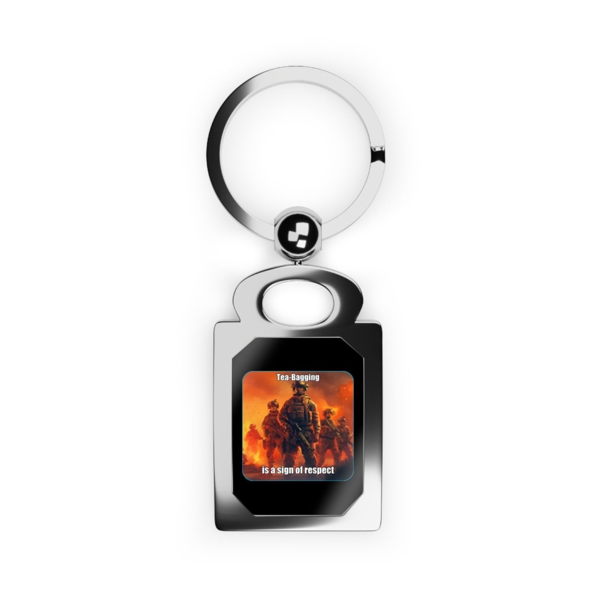 Goated Goods - Call of Duty - Tea-Bagging is a sign of respect - Silver Keychain - One size - Glossy