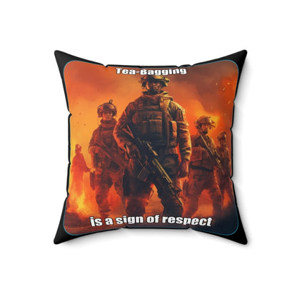 Goated Goods - Call of Duty - Tea-Bagging is a sign of respect - Square Pillow - 18" × 18" -