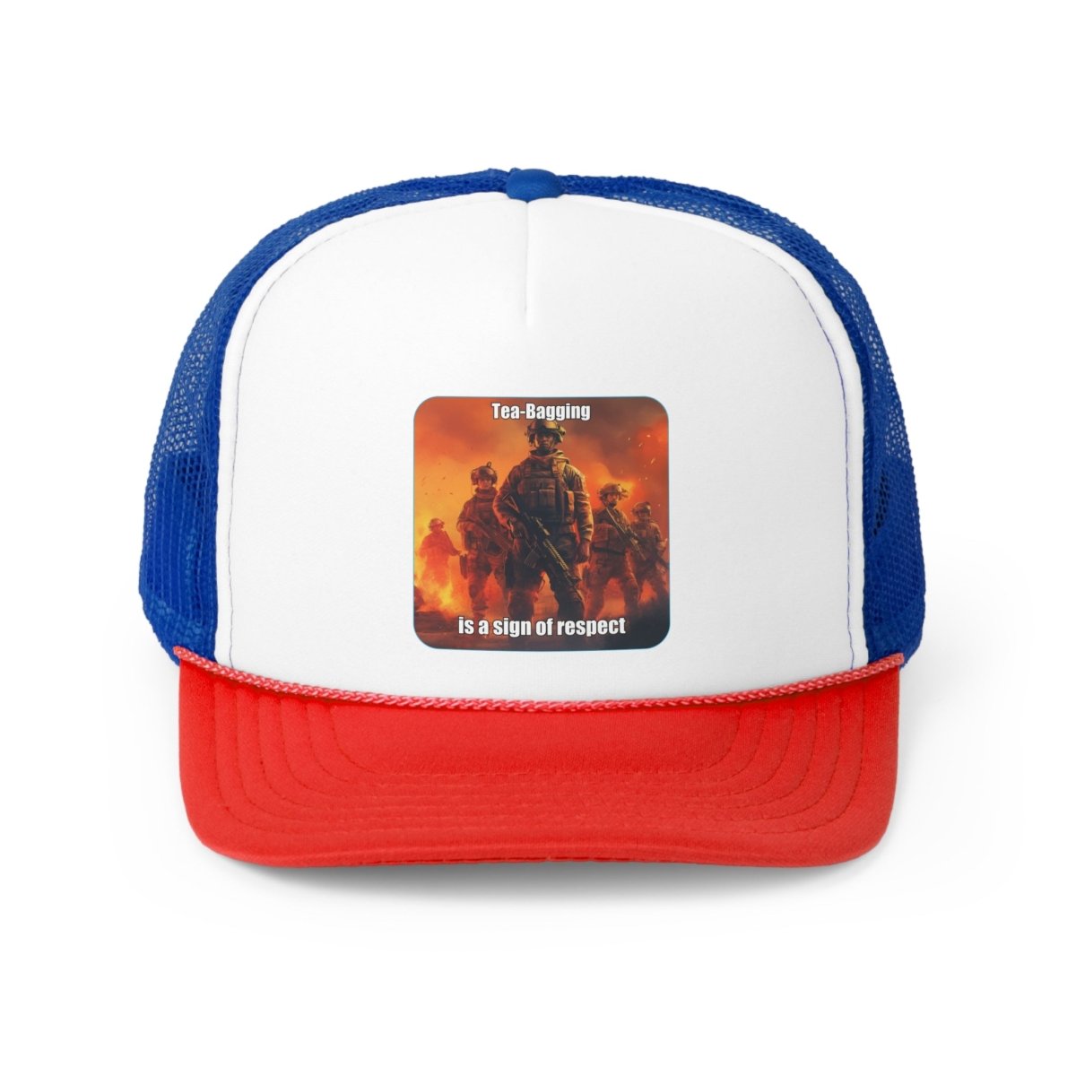 Goated Goods - Call of Duty - Tea-Bagging is a sign of respect - Trucker Hat - Blue/Red - One size