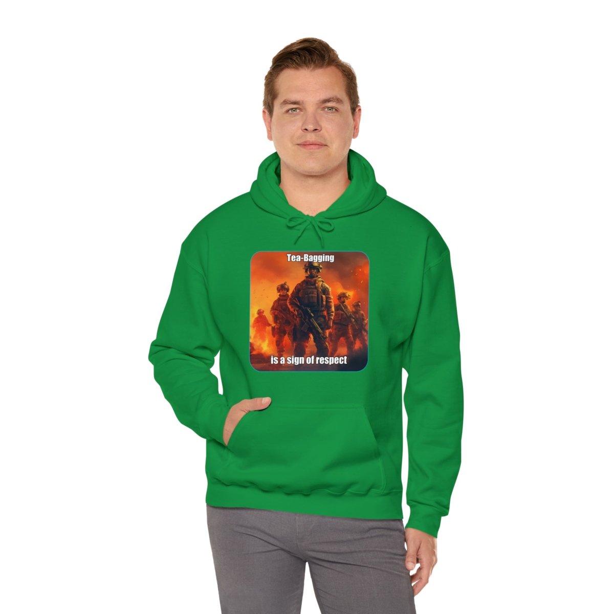 Goated Goods - Call of Duty - Tea-Bagging is a sign of respect - Unisex Hoodie - Irish Green - S