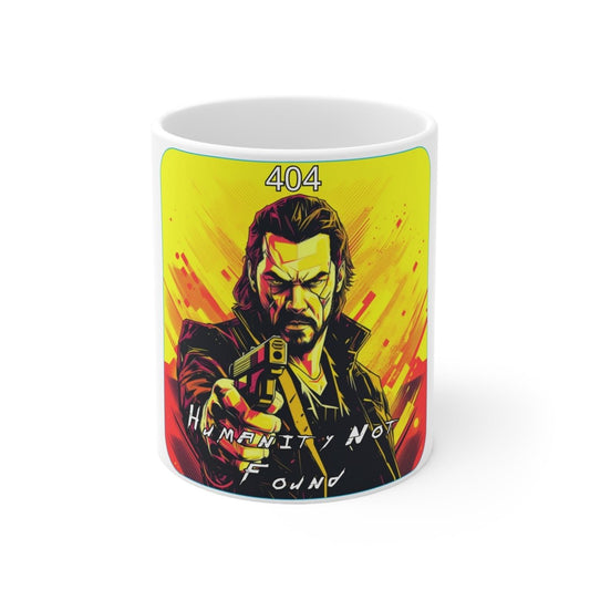 Goated Goods - Cyberpunk 2077 - 404 Humanity Not Found - Coffee Mug - 11oz -