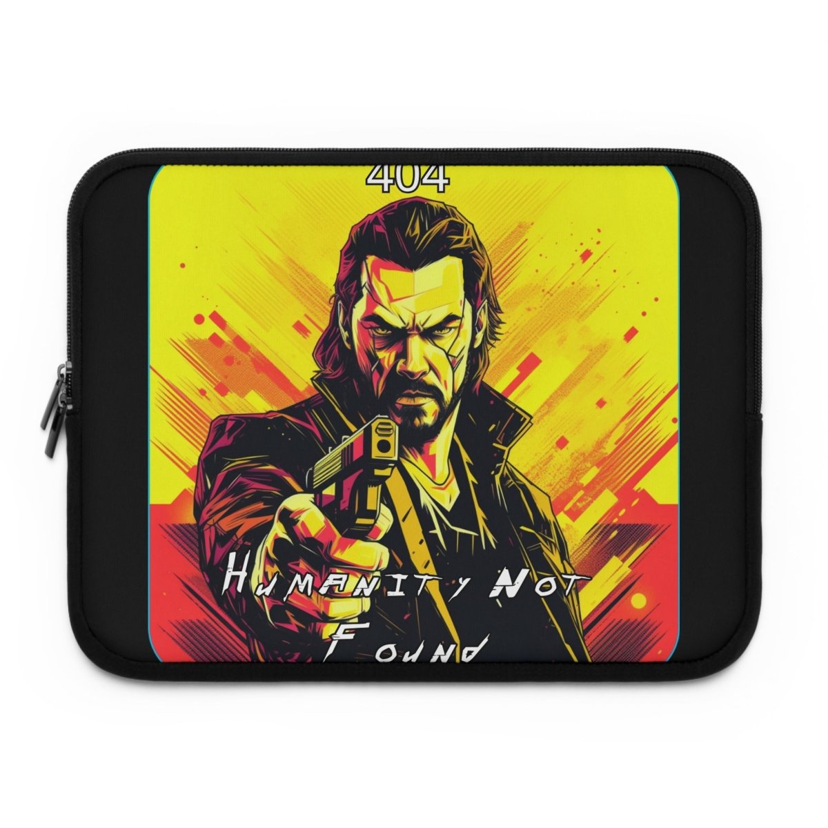 Goated Goods - Cyberpunk 2077 - 404 Humanity Not Found - Laptop Sleeve - Black - 10"