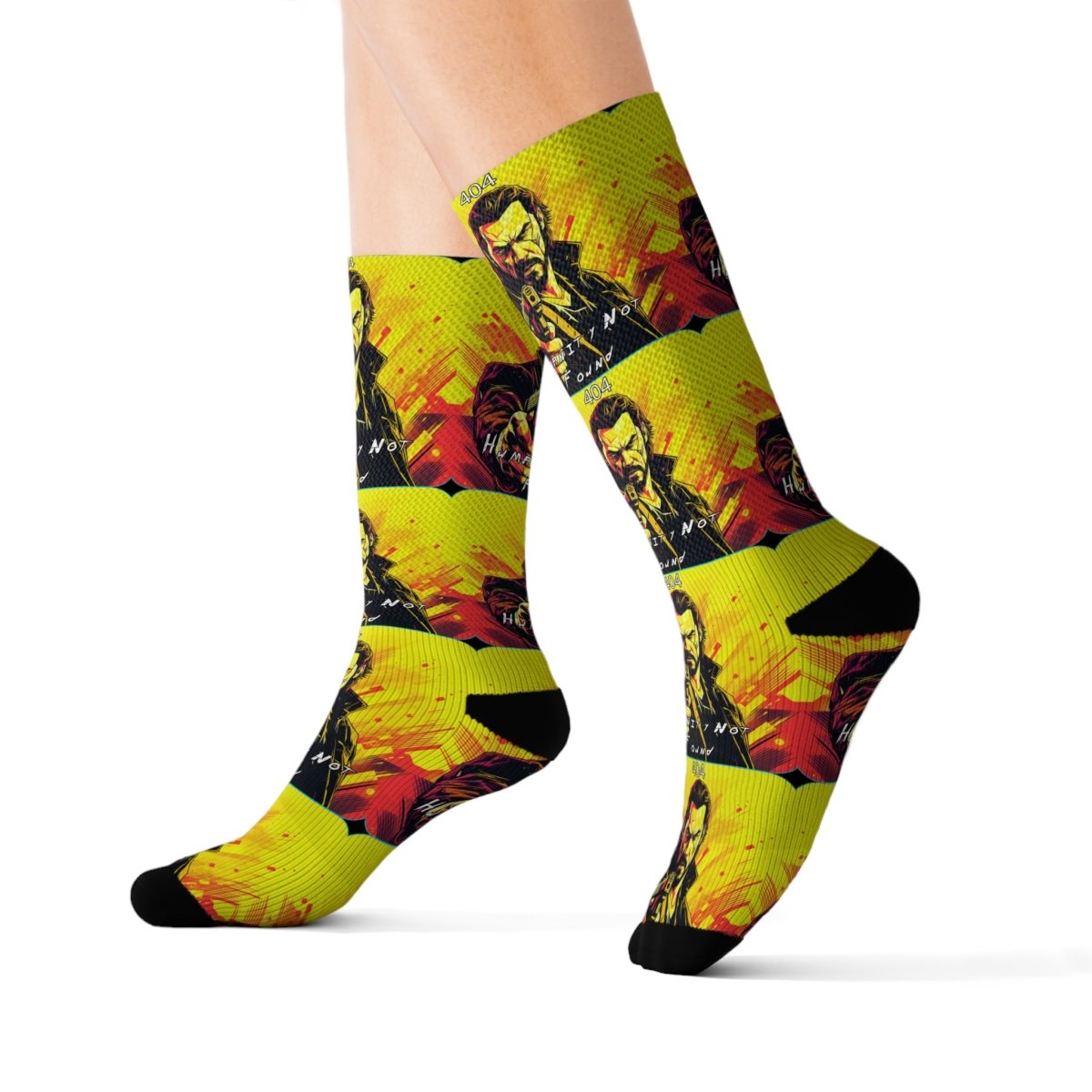 Goated Goods - Cyberpunk 2077 - 404 Humanity Not Found - Socks - S -