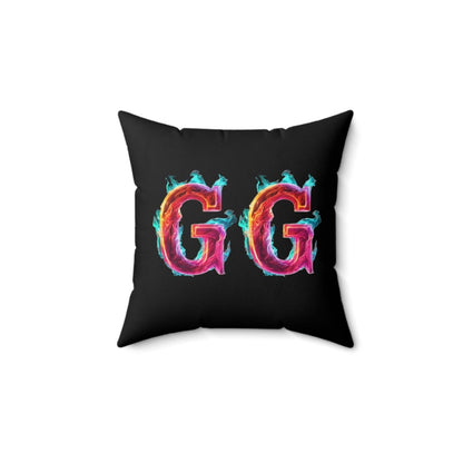 Goated Goods - Cyberpunk 2077 - 404 Humanity Not Found - Square Pillow - 14" × 14" -