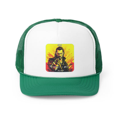 Goated Goods - Cyberpunk 2077 - 404 Humanity Not Found - Trucker Hat - Green - One size