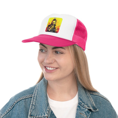 Goated Goods - Cyberpunk 2077 - 404 Humanity Not Found - Trucker Hat - Pink - One size