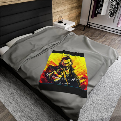 Goated Goods - Cyberpunk 2077 - 404 Humanity Not Found - Velveteen Plush Blanket - 30" × 40" -