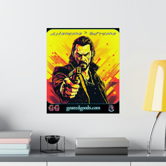 Goated Goods - Cyberpunk 2077 - Cyberware Software - Matte Vertical Poster - 17" x 20" - Matte