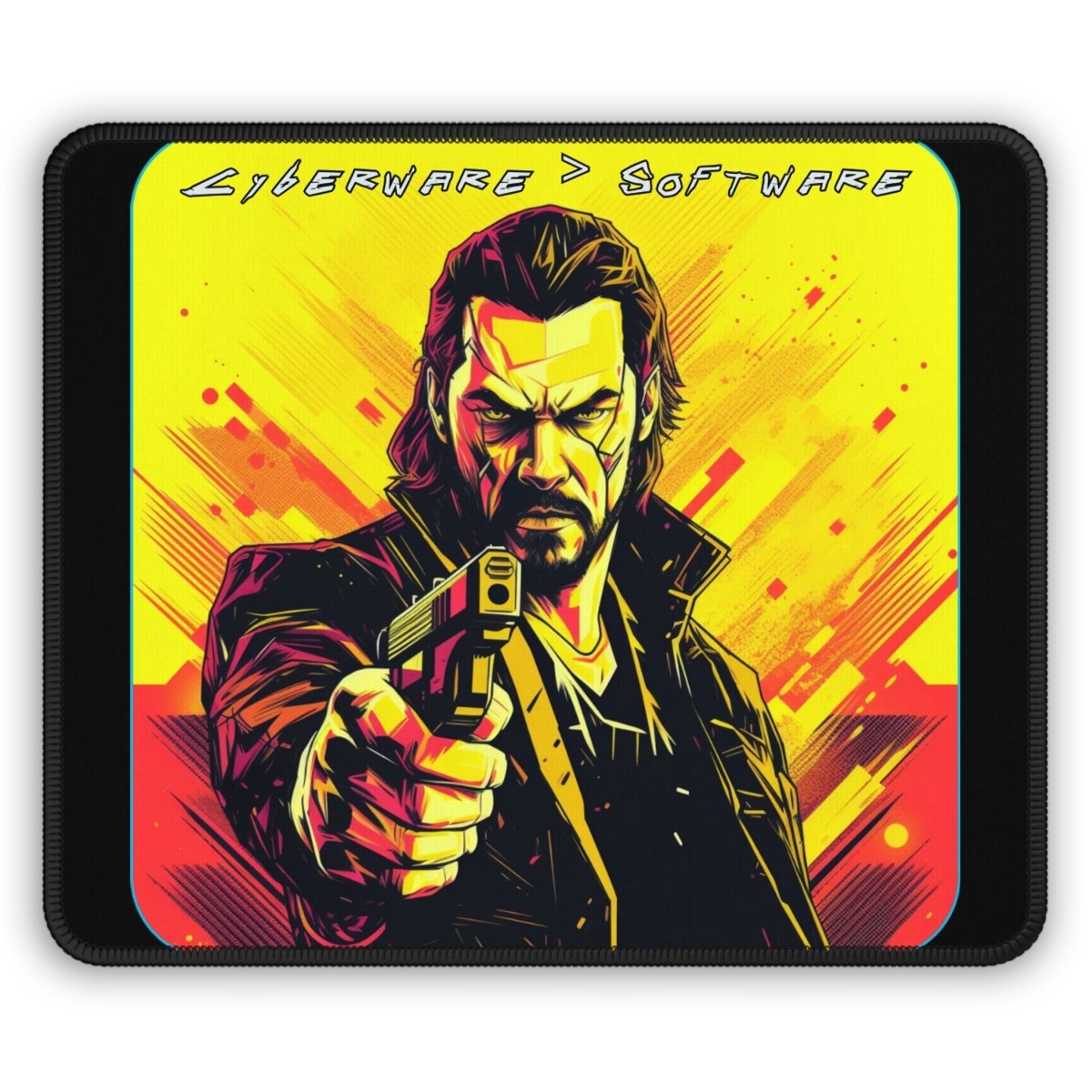 Goated Goods - Cyberpunk 2077 - Cyberware Software - Mouse Pad - Rectangle - 9" × 7"