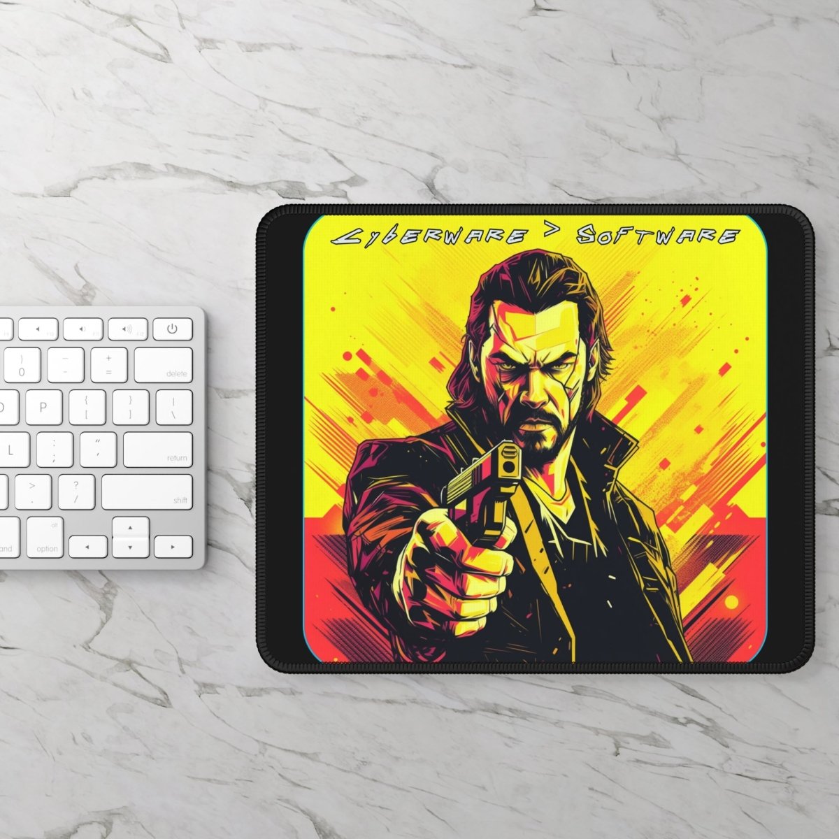 Goated Goods - Cyberpunk 2077 - Cyberware Software - Mouse Pad - Rectangle - 9" × 7"