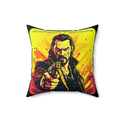 Goated Goods - Cyberpunk 2077 - Cyberware Software - Square Pillow - 16" × 16" -