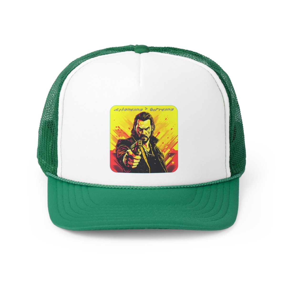 Goated Goods - Cyberpunk 2077 - Cyberware Software - Trucker Hat - Green - One size