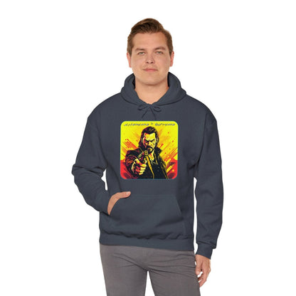 Goated Goods - Cyberpunk 2077 - Cyberware Software - Unisex Hoodie - Heather Navy - S