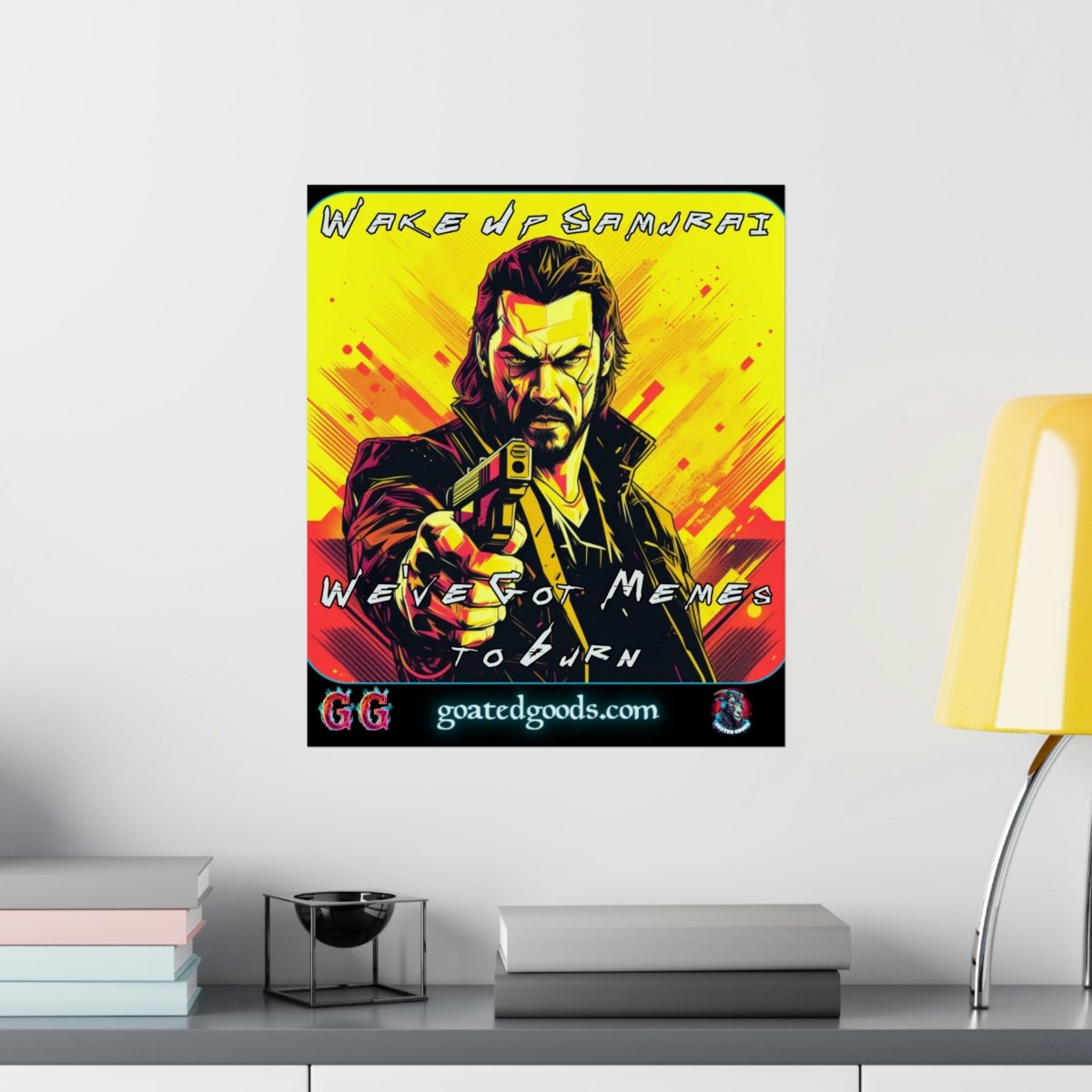 Goated Goods - Cyberpunk 2077 - Wake Up, Samurai - Matte Vertical Poster - 17" x 20" - Matte