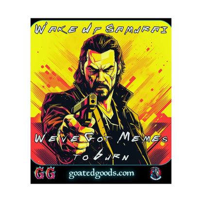 Goated Goods - Cyberpunk 2077 - Wake Up, Samurai - Matte Vertical Poster - 17" x 20" - Matte