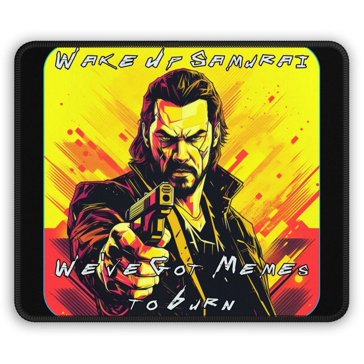 Goated Goods - Cyberpunk 2077 - Wake Up, Samurai - Mouse Pad - Rectangle - 9" × 7"