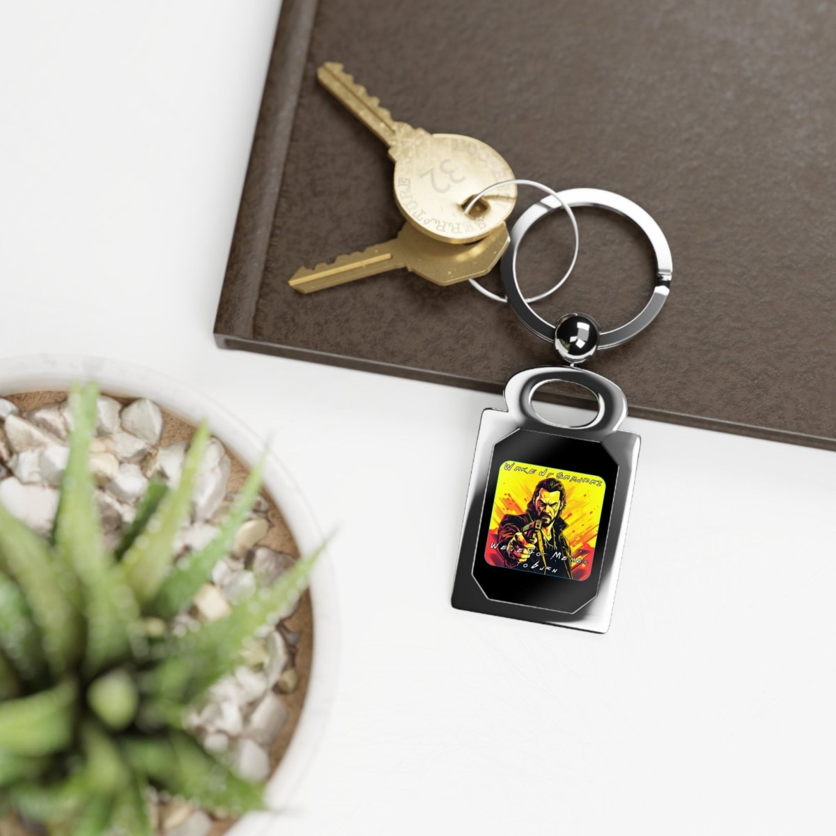 Goated Goods - Cyberpunk 2077 - Wake Up, Samurai - Silver Keychain - One size - Glossy