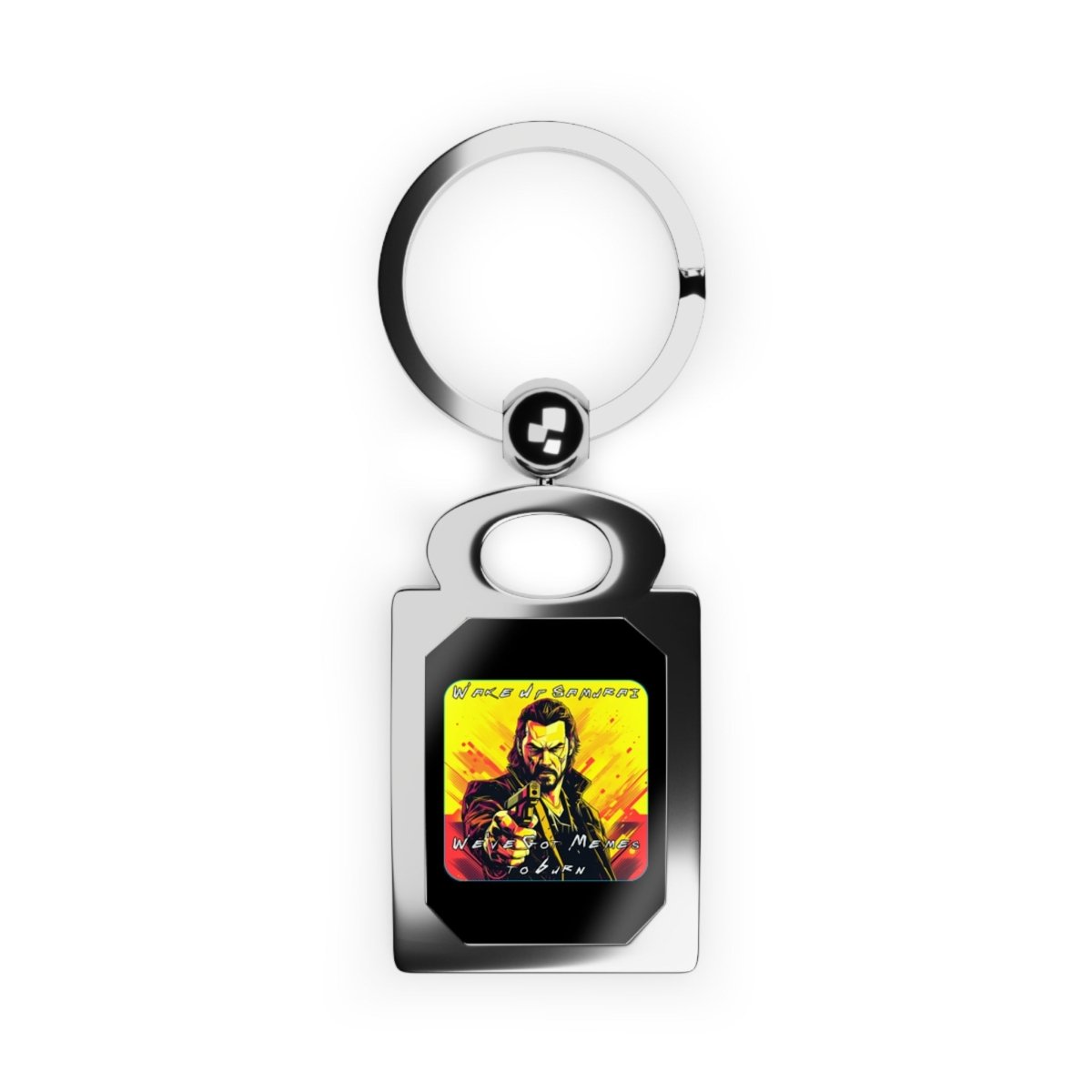 Goated Goods - Cyberpunk 2077 - Wake Up, Samurai - Silver Keychain - One size - Glossy