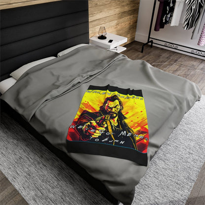 Goated Goods - Cyberpunk 2077 - Wake Up, Samurai - Velveteen Plush Blanket - 30" × 40" -