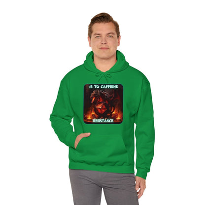 Goated Goods - D&D - +5 to Caffeine Resistance - Unisex Hoodie - Irish Green - S